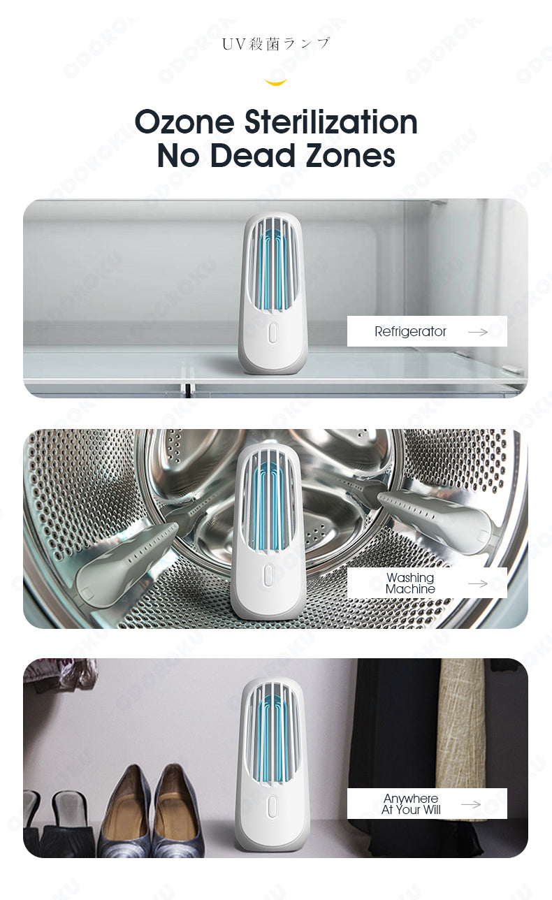 ODOROKU UV Light Sanitizer & Ultraviolet Sterilizer Lamp Portable UV Cleaner for Home, Travel, Room - ODOROKU