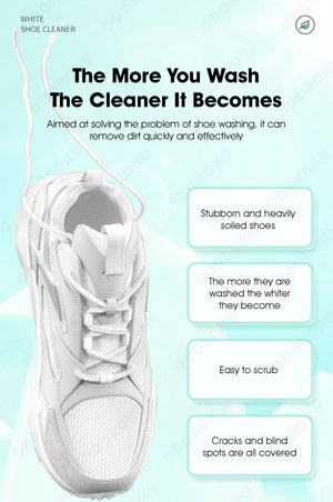 ODOROKU White Shoes Cleaner Foam Sneaker Whitener 400ml Removes Stain Whiten Shoes Sport Shoe Whitener Sneaker Cleaner Waterproof Shoe Spray Removes Yellow Stain - ODOROKU
