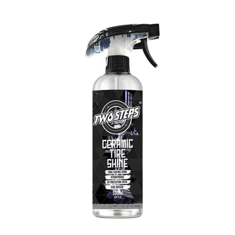 ODOROKU x Two Steps Detailing Ceramic Tire Shine 500ml / 5 Litre Eco Refill Water Based Deep Wet Look Long Lasting Shine Hydrophobic UV Protection Tyre Shine Spray Tire Brightener Dressing - ODOROKU