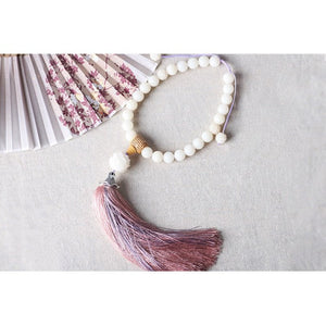 The Heart Sutra Lotus Car Hanging Pendant Adjustable Length White Bodhi Boxwood Material Adjustable Length - ODOROKU