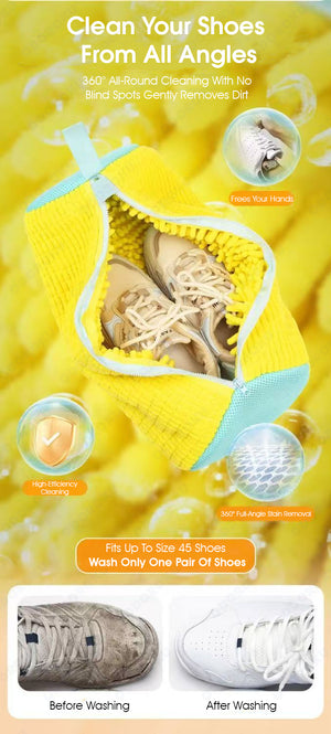 ODOROKU Reusable Shoe Washing Machine Bag Laundry Shoe Bag for Washer and Dryer Durable Zipper Shoe Washing Bag - ODOROKU