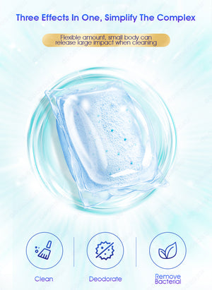 ODOROKU Washing Machine Cleaning Capsule 30g x 4 Washing Machine Cleaner Antibacterial Rate 99% Active Oxygen Decontamination, Reduce Musty Smell Clean Laundry - ODOROKU