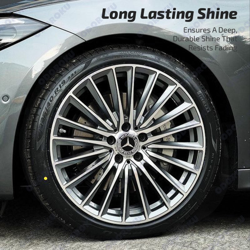 ODOROKU x Two Steps Detailing Ceramic Tire Shine 500ml / 5 Litre Eco Refill Water Based Deep Wet Look Long Lasting Shine Hydrophobic UV Protection Tyre Shine Spray Tire Brightener Dressing - ODOROKU