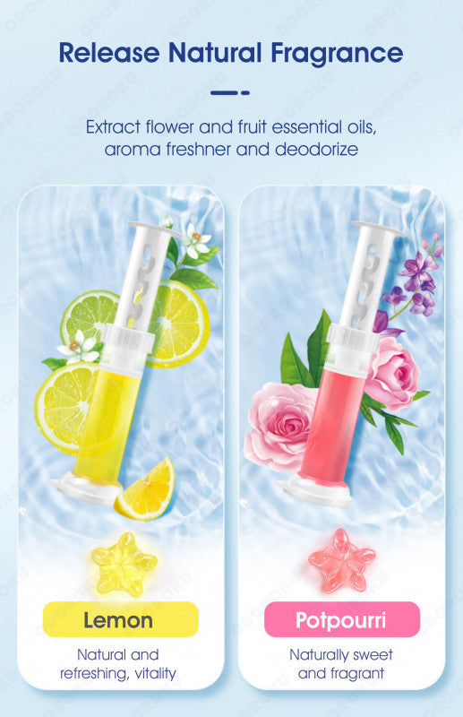 ODOROKU Toilet Deodorant Gel Toilet Fragrance Toilet Aroma Gel Toilet Fragrance Toilet Anti-Bacterial Anti Odor Rose Lemon Ocean Gardenia - ODOROKU