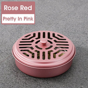 ODOROKU Stainless Steel Mosquito Coil Holder Mosquito Coil Incense Burner Incense Box Mosquito Coil Boxfor Outdoor use, Pool Side, Patio, Deck, Camping, Hiking, etc - ODOROKU