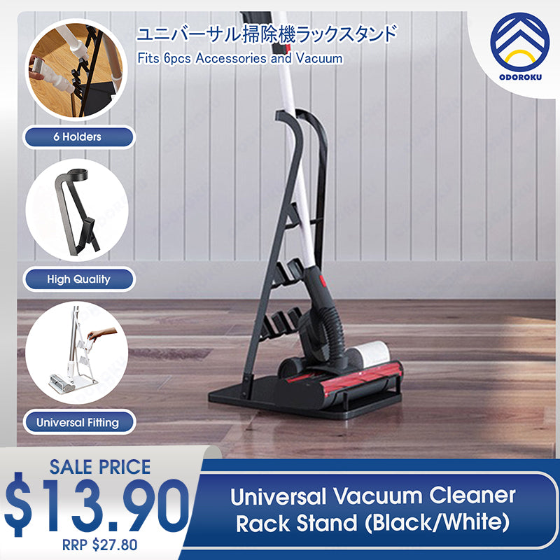 ODOROKU Universal Vacuum Stand with 6 Holder for Dyson Dreame Dibea Roborock Vacuum Cleaner Rack Vacuum Accessories Stable Metal Organizer Stand Holder - ODOROKU