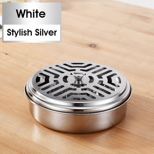 ODOROKU Stainless Steel Mosquito Coil Holder Mosquito Coil Incense Burner Incense Box Mosquito Coil Boxfor Outdoor use, Pool Side, Patio, Deck, Camping, Hiking, etc - ODOROKU