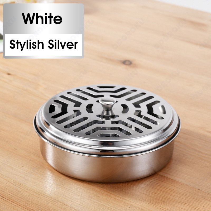 ODOROKU Stainless Steel Mosquito Coil Holder Mosquito Coil Incense Burner Incense Box Mosquito Coil Boxfor Outdoor use, Pool Side, Patio, Deck, Camping, Hiking, etc - ODOROKU