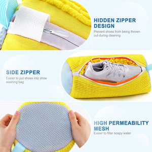 ODOROKU Reusable Shoe Washing Machine Bag Laundry Shoe Bag for Washer and Dryer Durable Zipper Shoe Washing Bag - ODOROKU