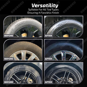 ODOROKU x Two Steps Detailing Ceramic Tire Shine 500ml / 5 Litre Eco Refill Water Based Deep Wet Look Long Lasting Shine Hydrophobic UV Protection Tyre Shine Spray Tire Brightener Dressing - ODOROKU