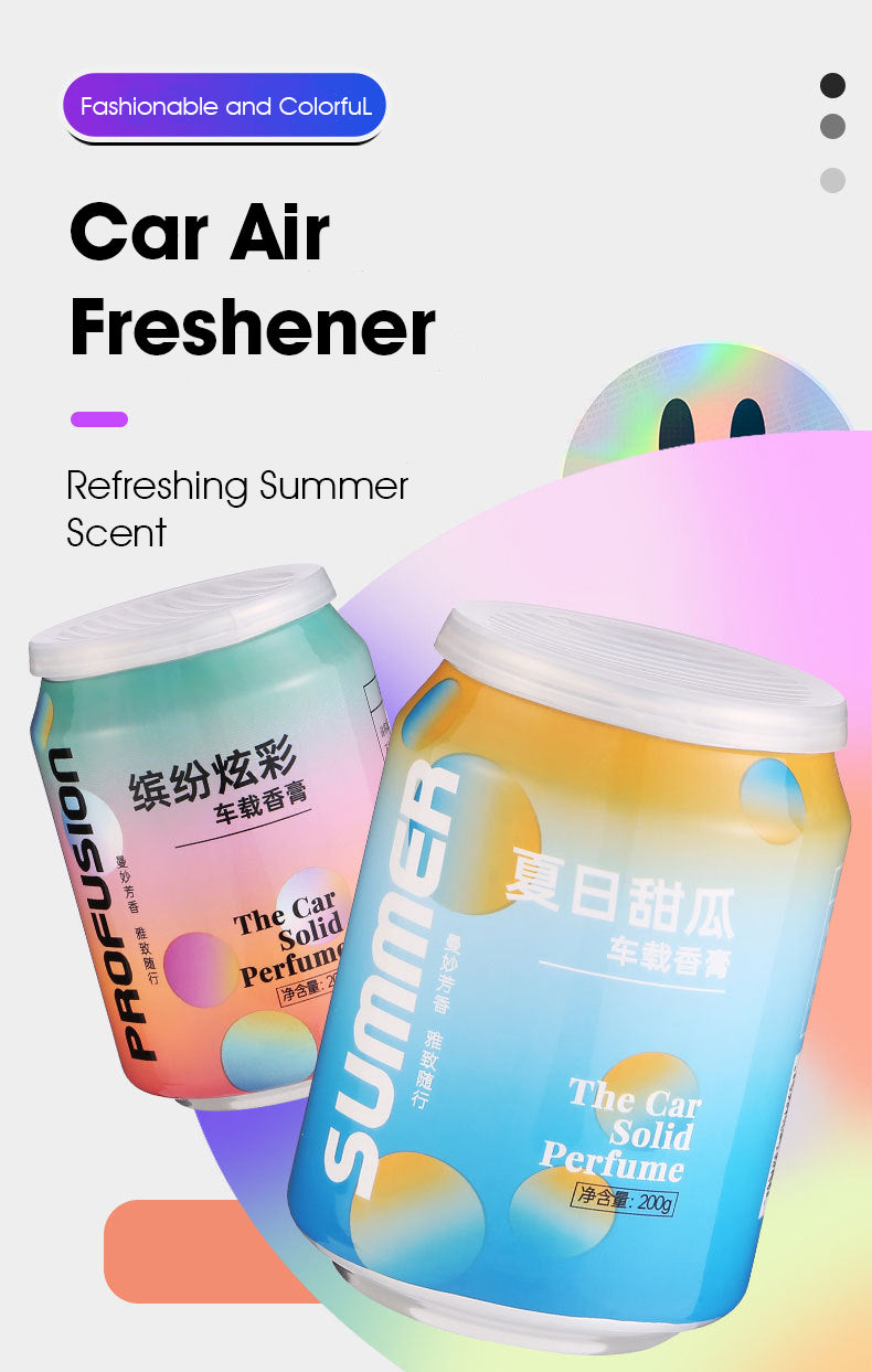 ODOROKU Solid Parfum Perfume Deodorant 200g Car Air Freshener Coke Can Car Solid Perfume Air Balm Gel Long Lasting Car Perfume Fragrance Aromatherapy Air Freshener Deodorant