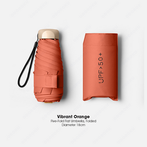 ODOROKU UV Protection Lightweight Mini Pocket Umbrella Ultra Light Windproof Folding Umbrellas Small Pocket Sunny Six-Folds Small Umbrella Capsule Foldable Umbrella - ODOROKU