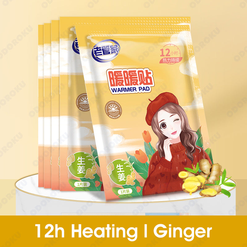 ODOROKU Stick On Herbal Heat Pad Warmer for Hand Body Feet 12 Hours Lasting For Menstrual Cramps Travel Size Portable - ODOROKU