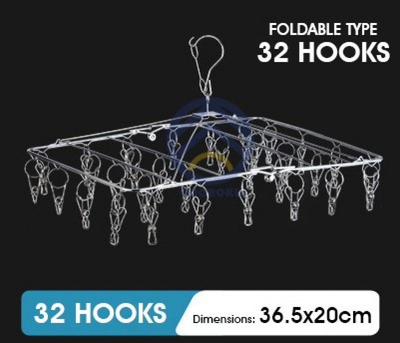 ODOROKU Stainless Steel Laundry Drying Rack Clothes Hanger for Drying Socks,Drying Towels, Diapers, Bras, Baby Clothes,Underwear, Socks Gloves - ODOROKU