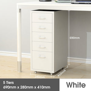 ODOROKU 3/5/6/8 Tiers Metal Drawer Mobile File Cabinet with Wheels Rolling Filing Organizer Metal Storage Cabinet with Casters for Home ,Office and School - ODOROKU