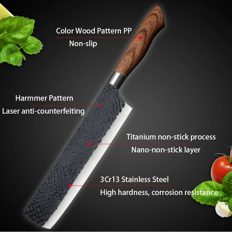 ODOROKU 6 Pieces Professional Kitchen Knives Set With Giftbox Stainless Steel Forged Kitchen Knife Set Sharp Chef Knife Set For Chef Cooking Paring Cutting Slicing - ODOROKU