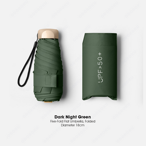 ODOROKU UV Protection Lightweight Mini Pocket Umbrella Ultra Light Windproof Folding Umbrellas Small Pocket Sunny Six-Folds Small Umbrella Capsule Foldable Umbrella - ODOROKU