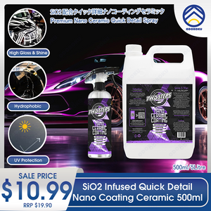 ODOROKU x Two Steps Detailing Nano Ceramic Coating 500ml / 5 Litre Eco Refill SiO2 Infused Ultra Hydrophobic Coating Polishing Paint Showroom Shine Rapid Ceramic Paint Sealant Spray - ODOROKU