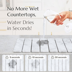 ODOROKU Rollable & Foldable Hard Diatomite Floor Mat Diatomaceous Earth Bath Mat Fast Absorbing Non-Slip Diatom Hard Bathroom Mat - ODOROKU