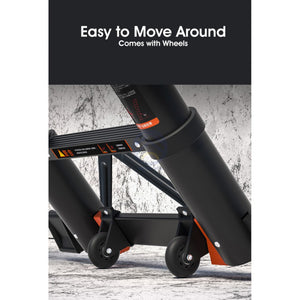 ODOROKU Aluminum Telescopic Ladder Extension Multi-Purpose Ladder with Wheels and Base Support, 2000kg Capacity - ODOROKU