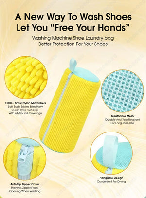 ODOROKU Reusable Shoe Washing Machine Bag Laundry Shoe Bag for Washer and Dryer Durable Zipper Shoe Washing Bag - ODOROKU