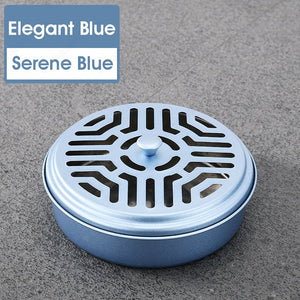 ODOROKU Stainless Steel Mosquito Coil Holder Mosquito Coil Incense Burner Incense Box Mosquito Coil Boxfor Outdoor use, Pool Side, Patio, Deck, Camping, Hiking, etc - ODOROKU