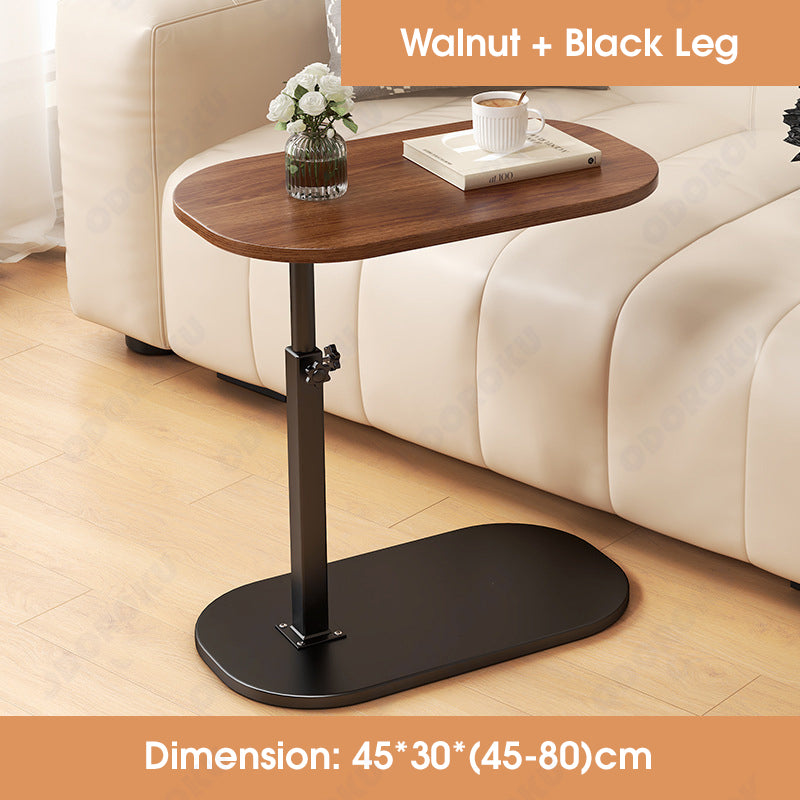 ODOROKU 360°Swivel Adjustable Height C Shaped Side End Table Modern Small Coffee C Table End Table Tiltable and Adjustable Angle Laptop Table Bedside Table Coffee Table