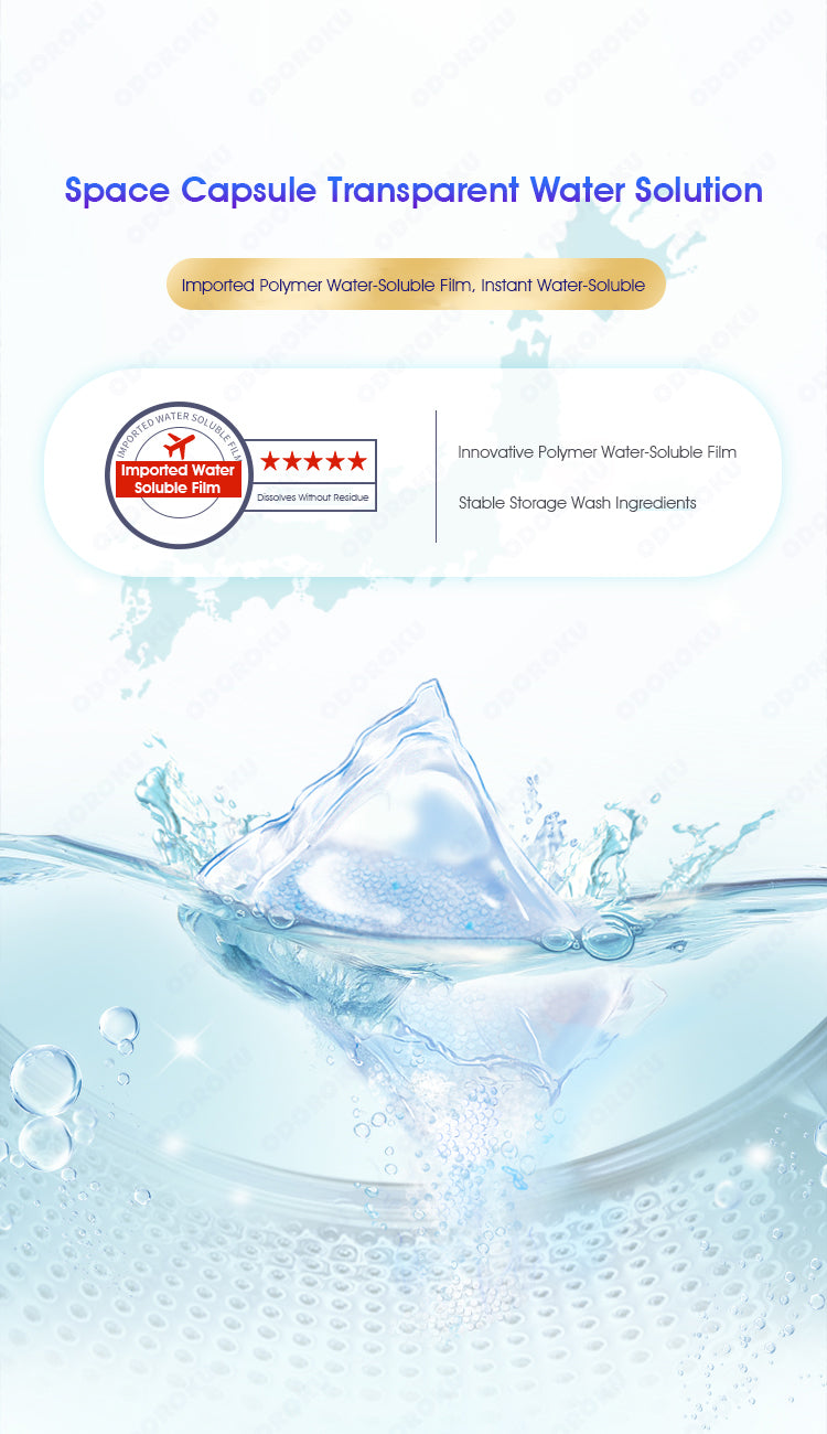 ODOROKU Washing Machine Cleaning Capsule 30g x 4 Washing Machine Cleaner Antibacterial Rate 99% Active Oxygen Decontamination, Reduce Musty Smell Clean Laundry - ODOROKU