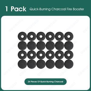 ODOROKU Single Use Biodegradable Mini Grill Portable & Disposable Grill Instant Fire Great for Outdoor Charcoal BBQ & Camping All Natural Material, Easy Set Up No Lighter Fluid Needed - ODOROKU