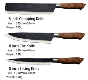 ODOROKU 6 Pieces Professional Kitchen Knives Set With Giftbox Stainless Steel Forged Kitchen Knife Set Sharp Chef Knife Set For Chef Cooking Paring Cutting Slicing - ODOROKU