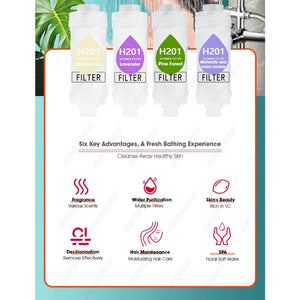 ODOROKU H201 Vitamin C Shower Filter Skin Care Water Purification Chlorine Removal Bath Household Filter Aromatherapy - ODOROKU