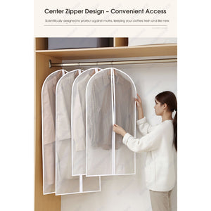 ODOROKU Hanging Transparent Clothes Dust Cover Garment Bag Clothes Organizer Garment Cover Bag Suit Overcoat Dustproof - ODOROKU