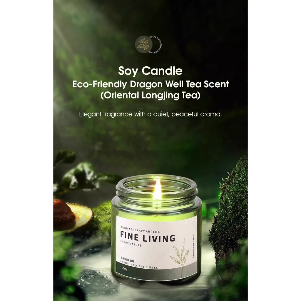 ODOROKU Handmade Fragrance Natural Soy Wax Scented Candle 100g Aromatherapy Scented Candle Essential Oil Air Freshener