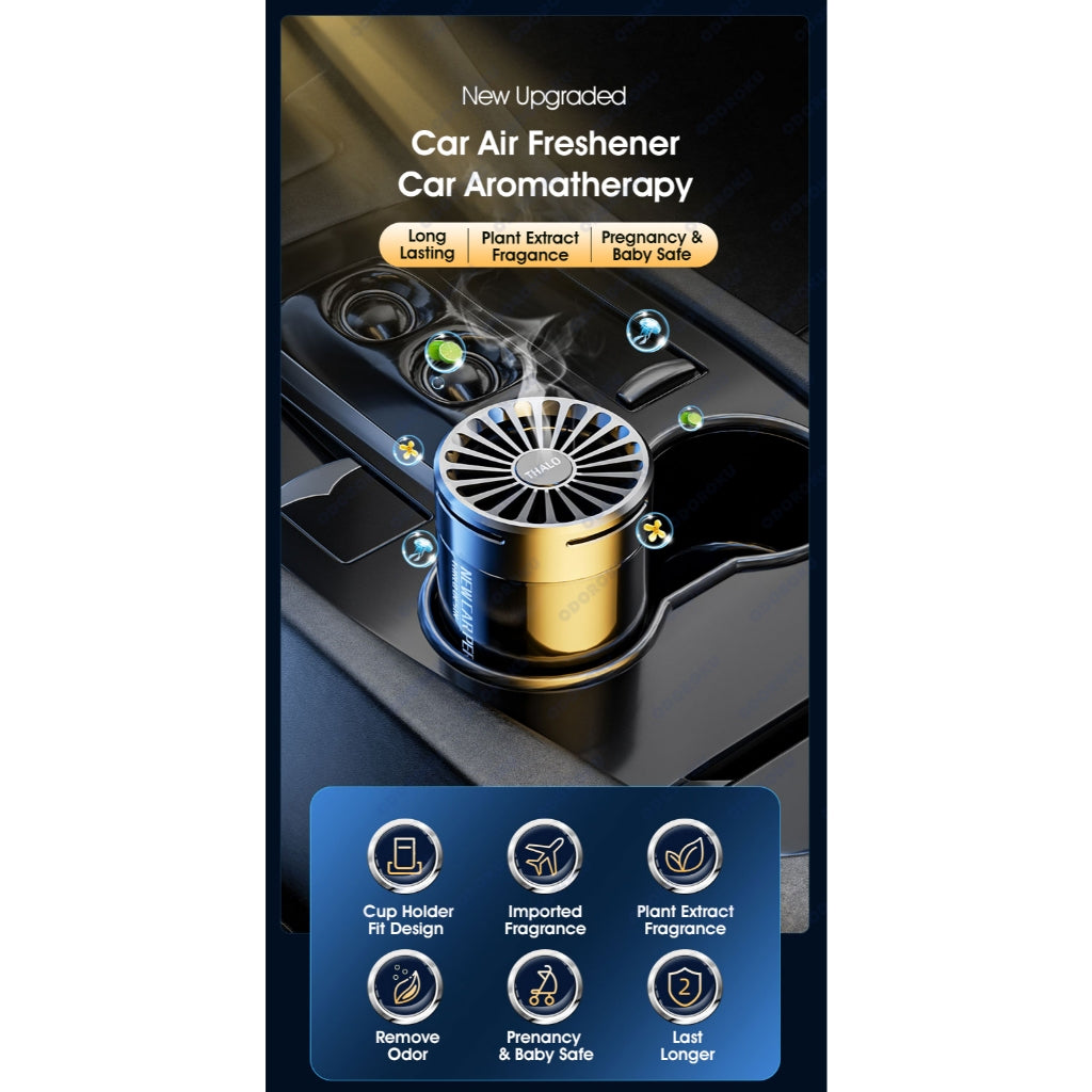 ODOROKU Long Lasting Car Interior Car Perfume Fragrance Can Solid Gel Car Aromatherapy Odor Eliminator Air Refresher - ODOROKU