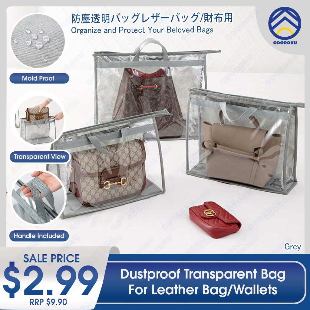ODOROKU Dustproof Transparent Bag for Leather Bag Wallet Bag Storage Dustproof Bag Luxury Bag Branded Handbag Organizer