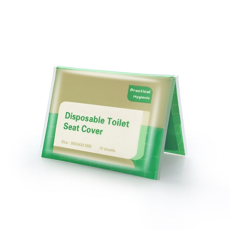 ODOROKU 10pcs Disposable Toilet Seat Covers Paper Flushable Travel Toilet Seat Cover Protector Hygiene Toilet Mat