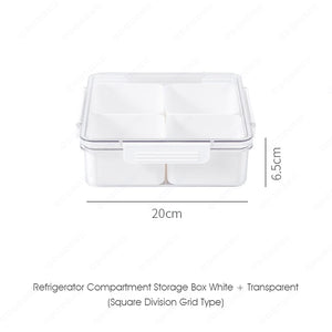 ODOROKU Customizable Compartment Food Container Divided Food Storage Containers with Lids Plastic Snack Container with 4 Removable Boxes Stackable Lunch Box Fridge Produce Saver for Fruit Vegetable Meat CNY Dinner - ODOROKU