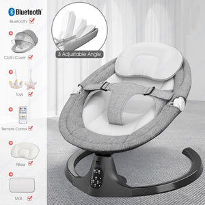 ODOROKU Electric Baby Rocking Chair Baby Swing for Infants Cradle Rocking Chair Motorized Portable Swing Bluetooth Music Speaker - ODOROKU