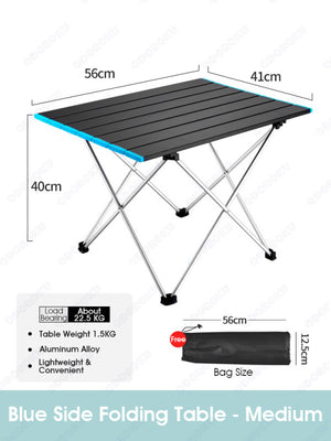 ODOROKU Aluminium Camping Table Folding Beach Table Small Folding Table Outdoor Ultralight Aluminum Camping Table Portable Compact Backpacking Table Travel Table for Beach Picnics Cooking Hiking - ODOROKU