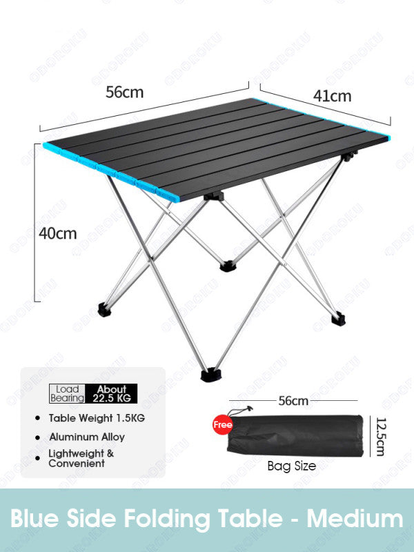 ODOROKU Aluminium Camping Table Folding Beach Table Small Folding Table Outdoor Ultralight Aluminum Camping Table Portable Compact Backpacking Table Travel Table for Beach Picnics Cooking Hiking - ODOROKU