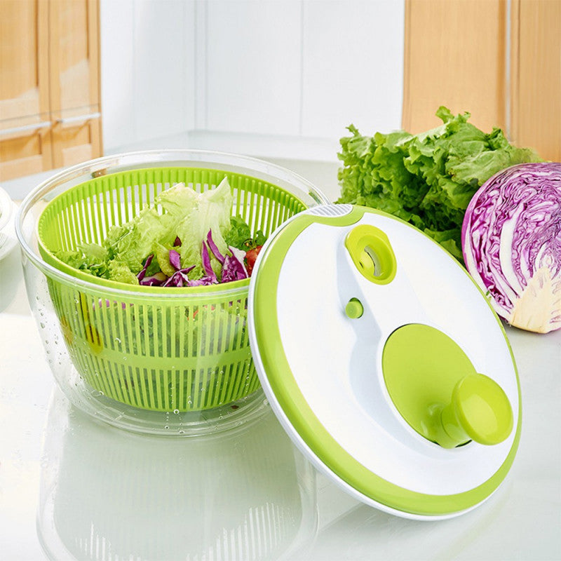 ODOROKU Salad Spinner Large Multifunction 5L Design BPA Free Large Capacity Drain Water Salad Bowl Vegetables Spin - ODOROKU