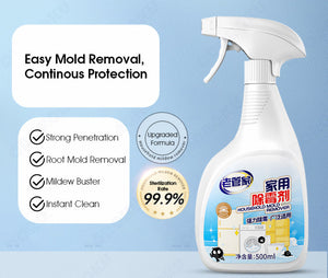 ODOROKU 2.0 Dual Mode Foam & Spray Mold & Mildew Remover 500ml Scrub Free Formula Mold Stain Remover Instant Results with Fragrance Added Food Grade Baking Soda for Washing Machine Refrigerator Strips Grout Cleaner Bathroom Ceiling Kicthen - ODOROKU