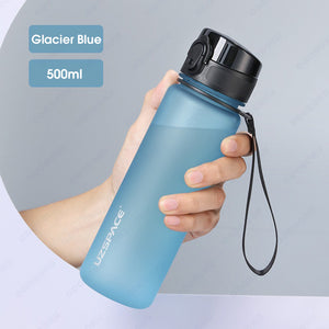 ODOROKU Neon Frosted BPA Free Water Bottle 500ml 1000ml 1 Litre USA Tritan Food Grade Material Easy One-Hand Opening Cover Leak-proof Safety Lock Nylong Strap Ideal for Outdoor Sports Exercise Cycling Tritan Water Bottle - ODOROKU