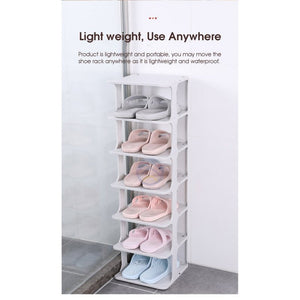 ODOROKU Stackable Shoe Rack Organizer, Adjustable Shoe Rack Waterproof Anti Slip Design Easy to Install Better Stability - ODOROKU