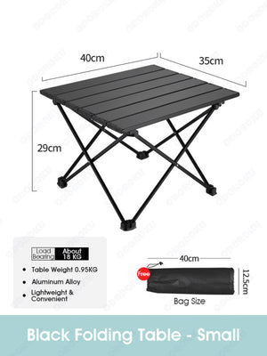 ODOROKU Aluminium Camping Table Folding Beach Table Small Folding Table Outdoor Ultralight Aluminum Camping Table Portable Compact Backpacking Table Travel Table for Beach Picnics Cooking Hiking - ODOROKU