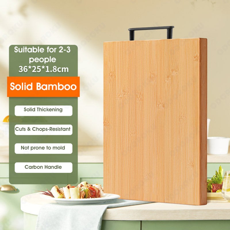 ODOROKU Bamboo Cutting Board with Handle Wooden Kitchen Chopping Board for Food Prep Chopping, Carving Meat Fruits Vegetables Cutting Boards for Kitchen, Wood Cutting Board - ODOROKU