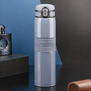 ODOROKU 410/480ml Thermos Insulated Travel Mug with Flip Lid 304 Stainless Steel BPA Free Leak Proof Thermal Flask Coffee Cup Tumbler for Hot and Cold Drinks - ODOROKU