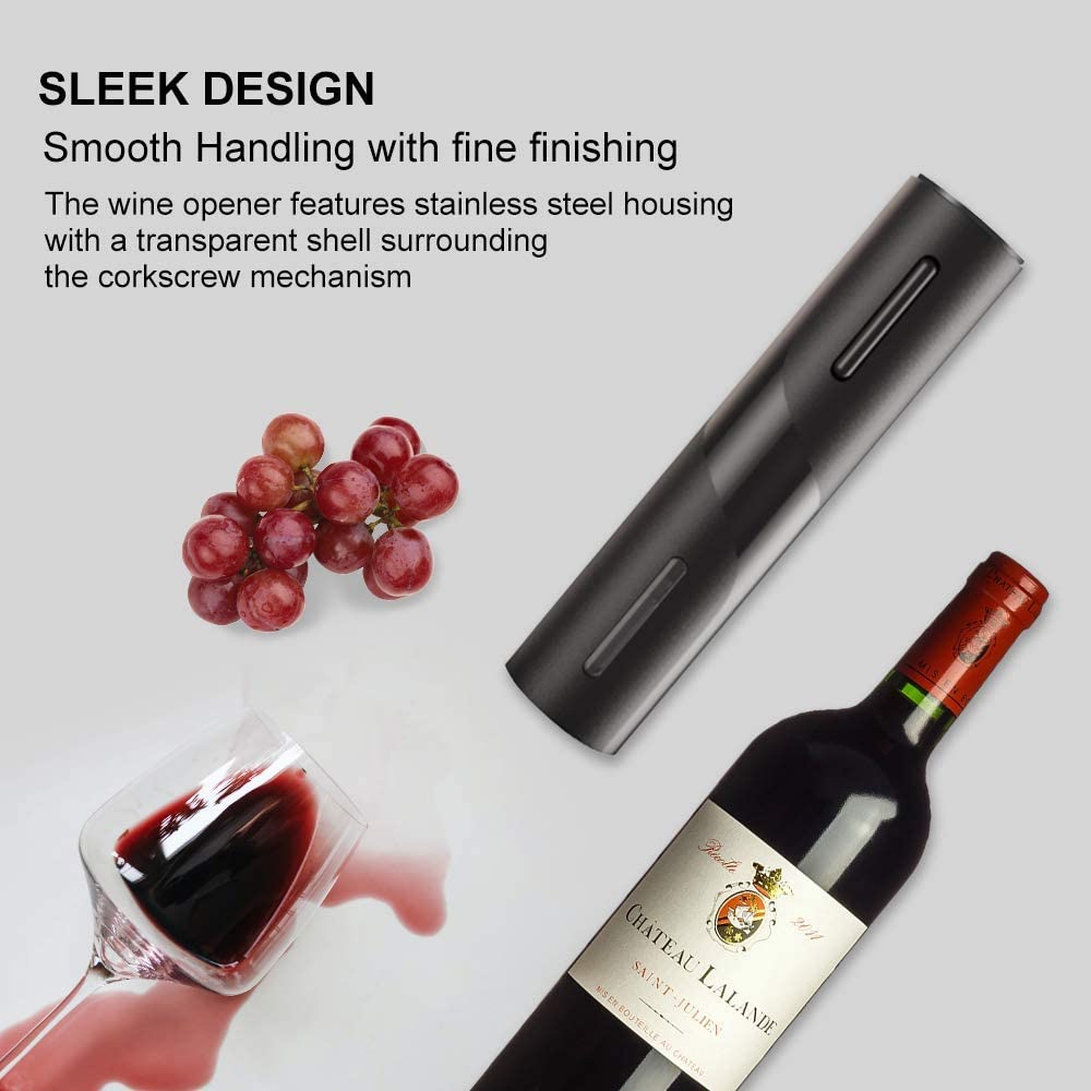 ODOROKU Electric Wine Opener Automatic Bottle Corkscrew Opener with Foil Cutter Rechargeable with Micro USW - ODOROKU