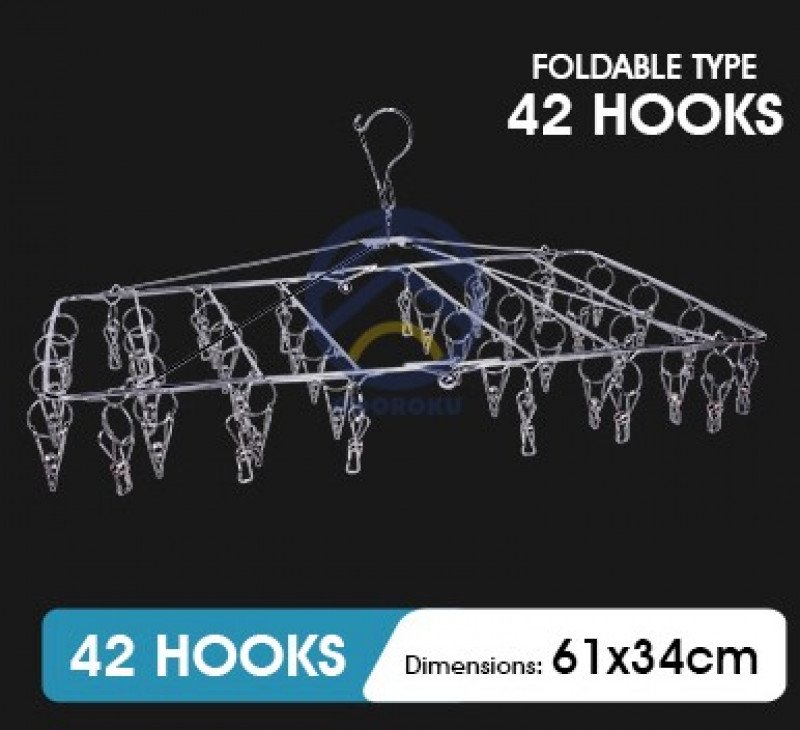 ODOROKU Stainless Steel Laundry Drying Rack Clothes Hanger for Drying Socks,Drying Towels, Diapers, Bras, Baby Clothes,Underwear, Socks Gloves - ODOROKU