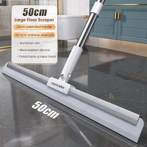 ODOROKU 30/40/50 cm Large Aluminum Floor Magic Squeegee Broom Window Cleaner Floor Wiper Magic Broom Sweeper Silicone Floor Scraper Floor Wiper Mop Dual Use For Bathroom Toilet - ODOROKU